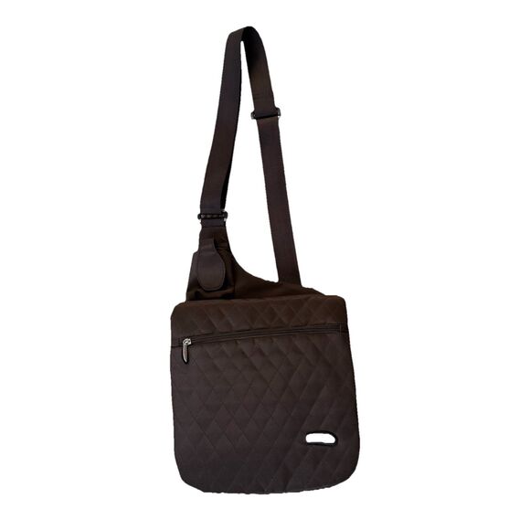 TRAVELON Brown Crossbody Messenger Shoulder Anti-Theft Travel Assessories NWOT - Picture 1 of 12